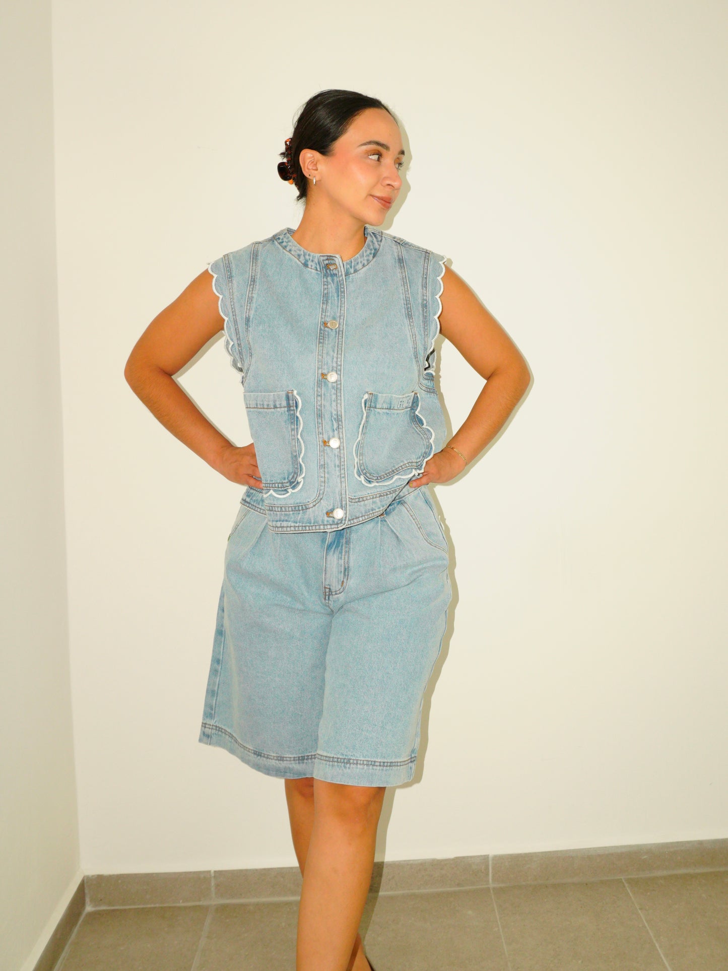 Set Chaleco & Bermuda Denim