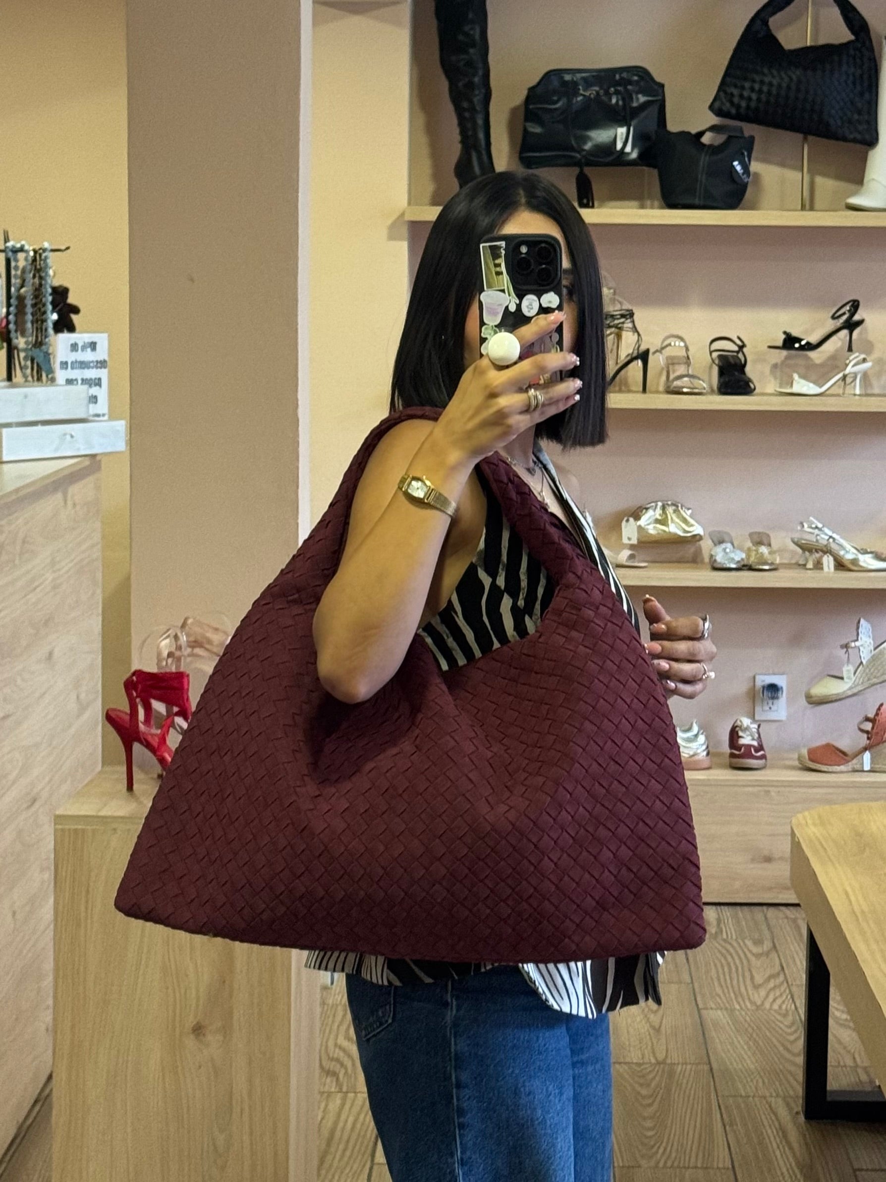 Bolso Jumbo Vino Microgamuza