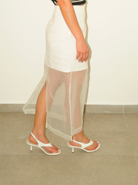 Falda Midi Organza