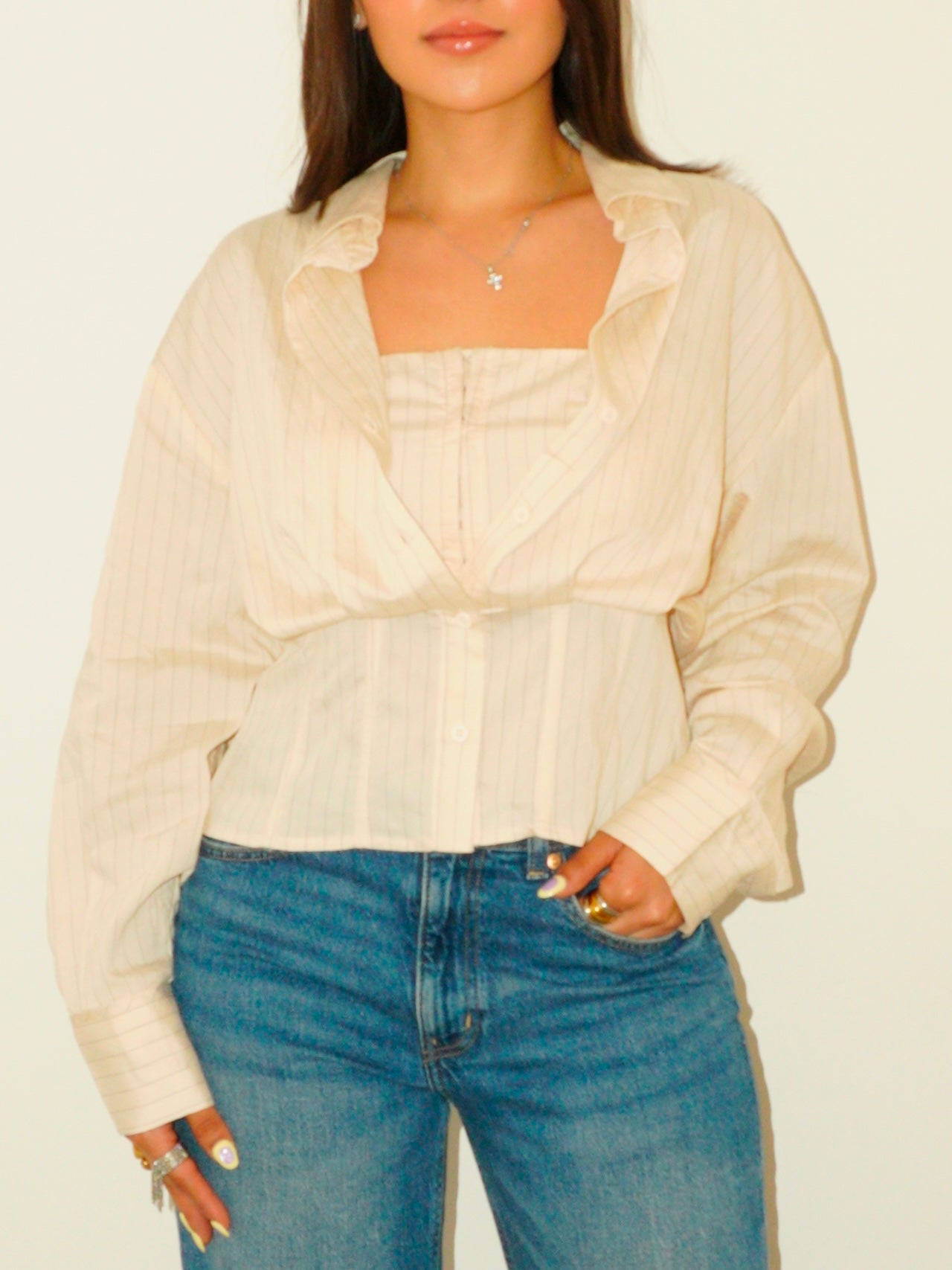 Camisa Corset Rayas