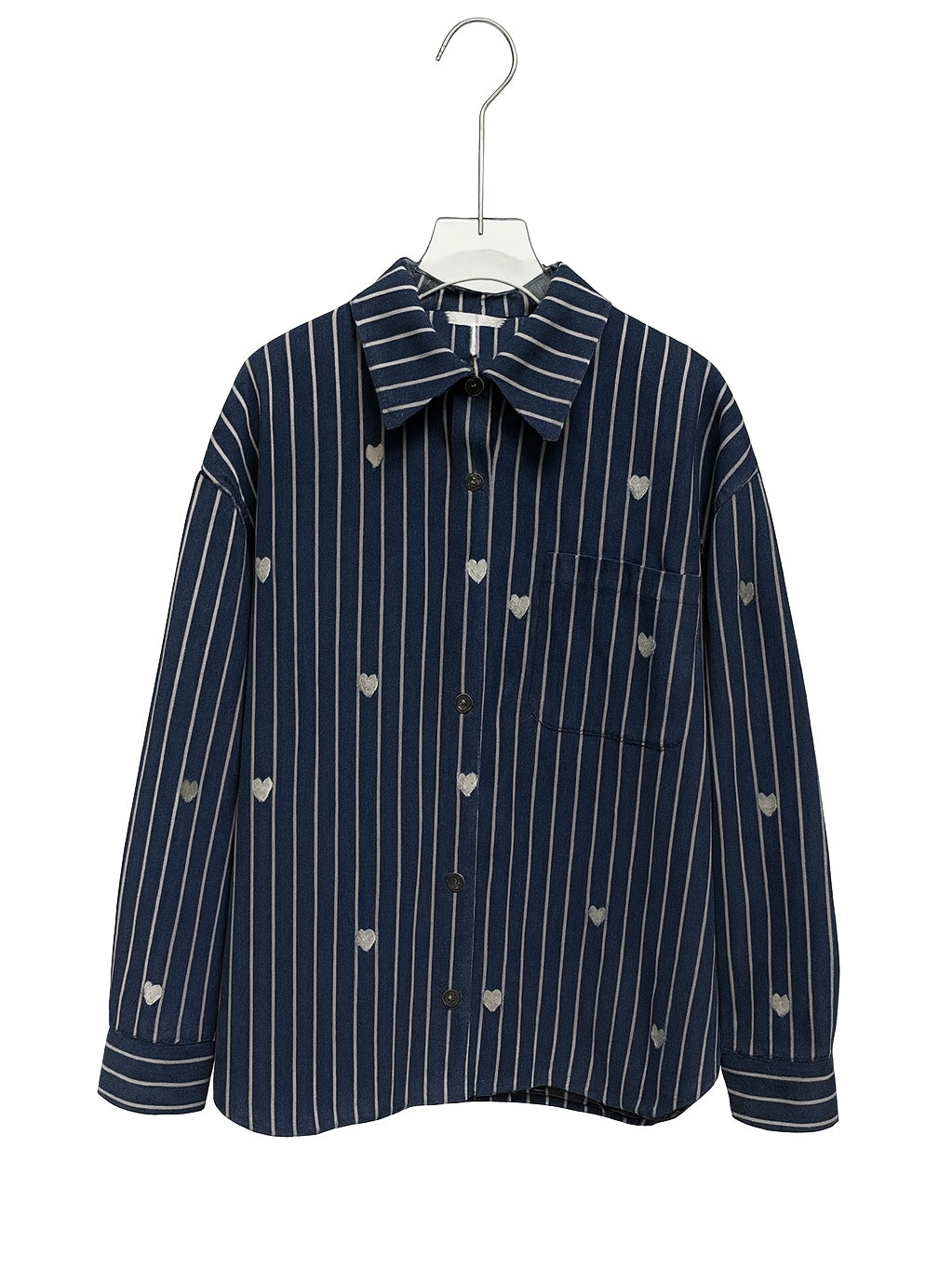 Camisa Denim Oscuro Corazón
