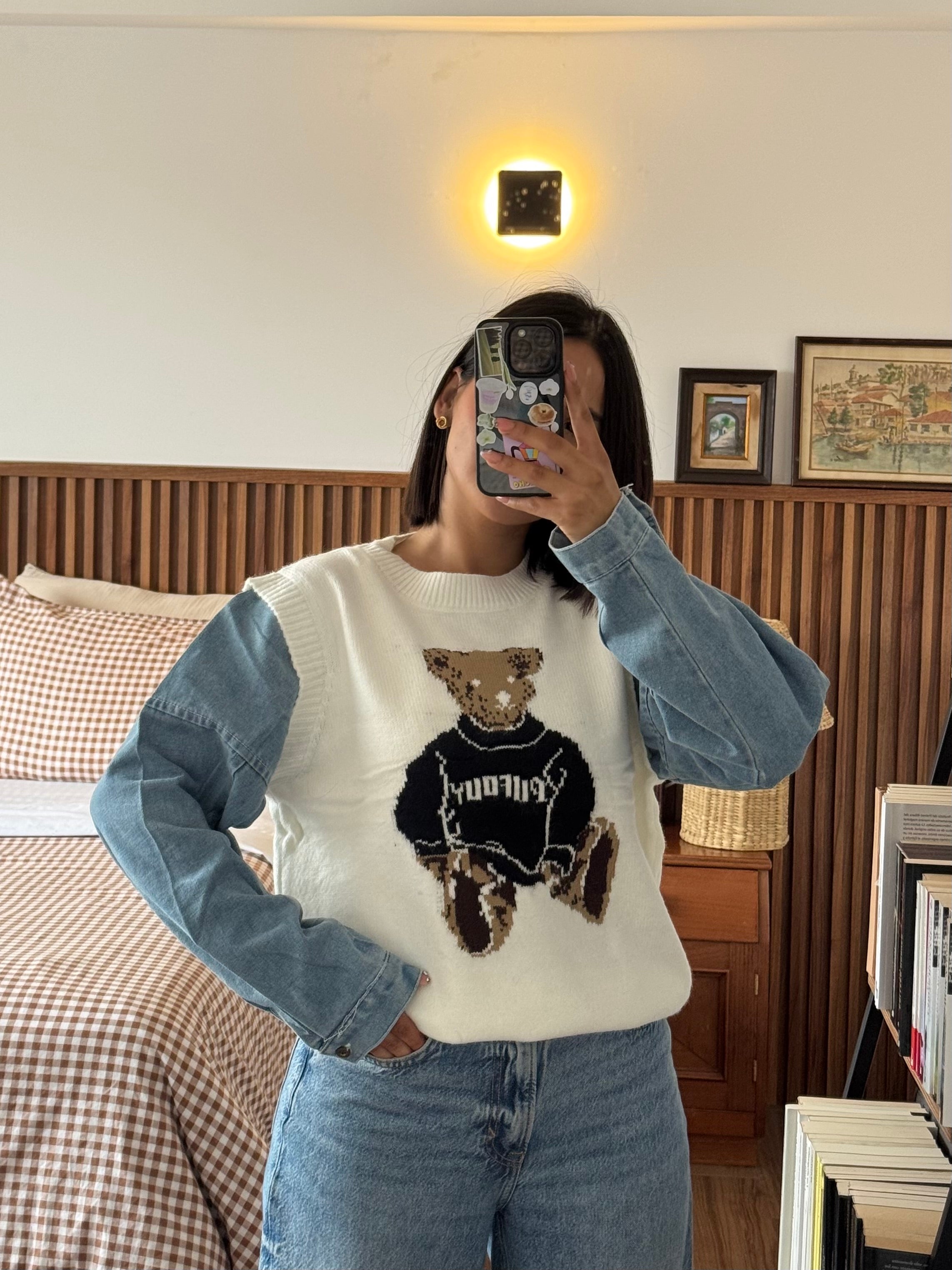 Suéter Osito Blanco