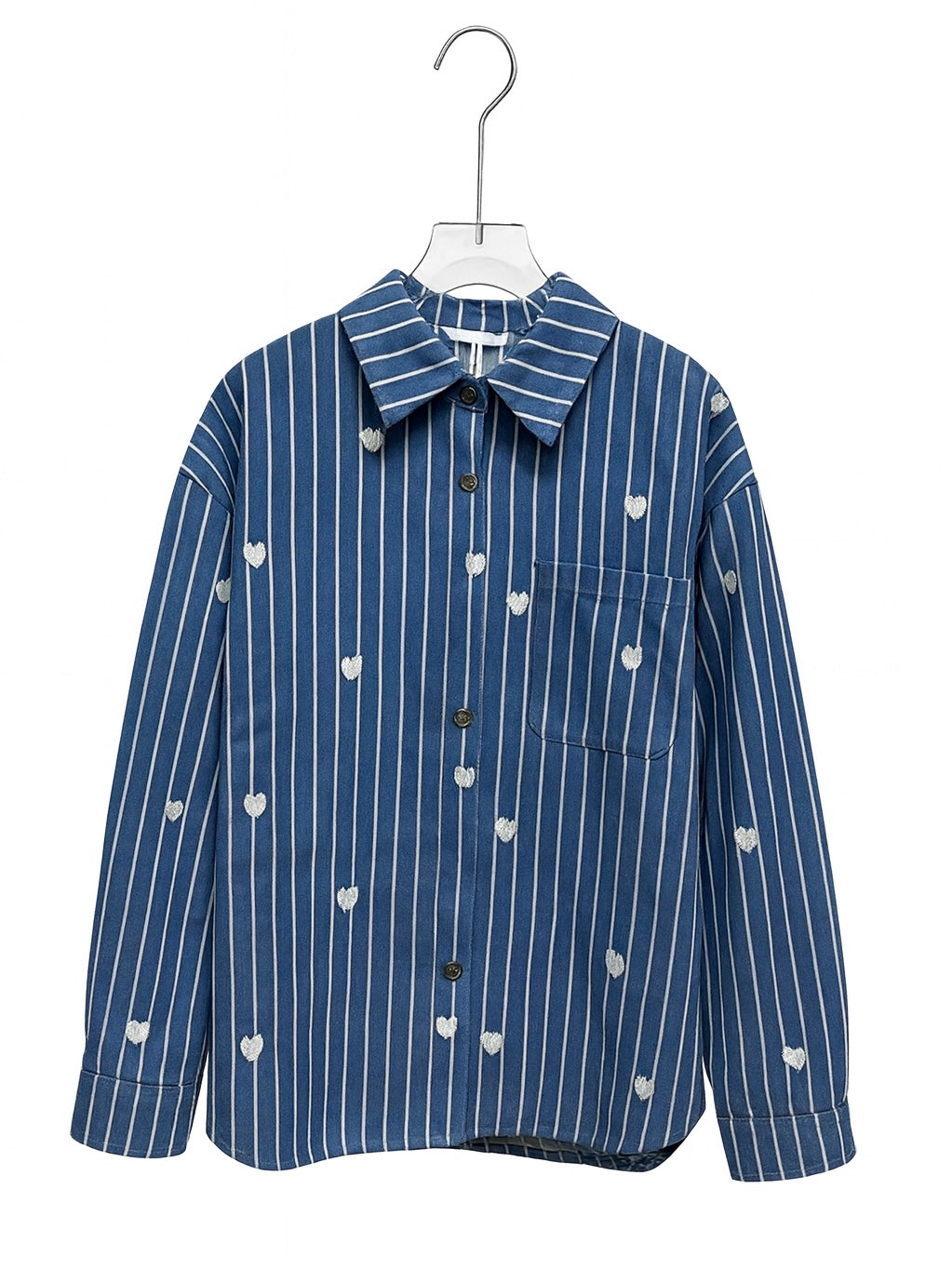 Camisa Denim Claro Corazón