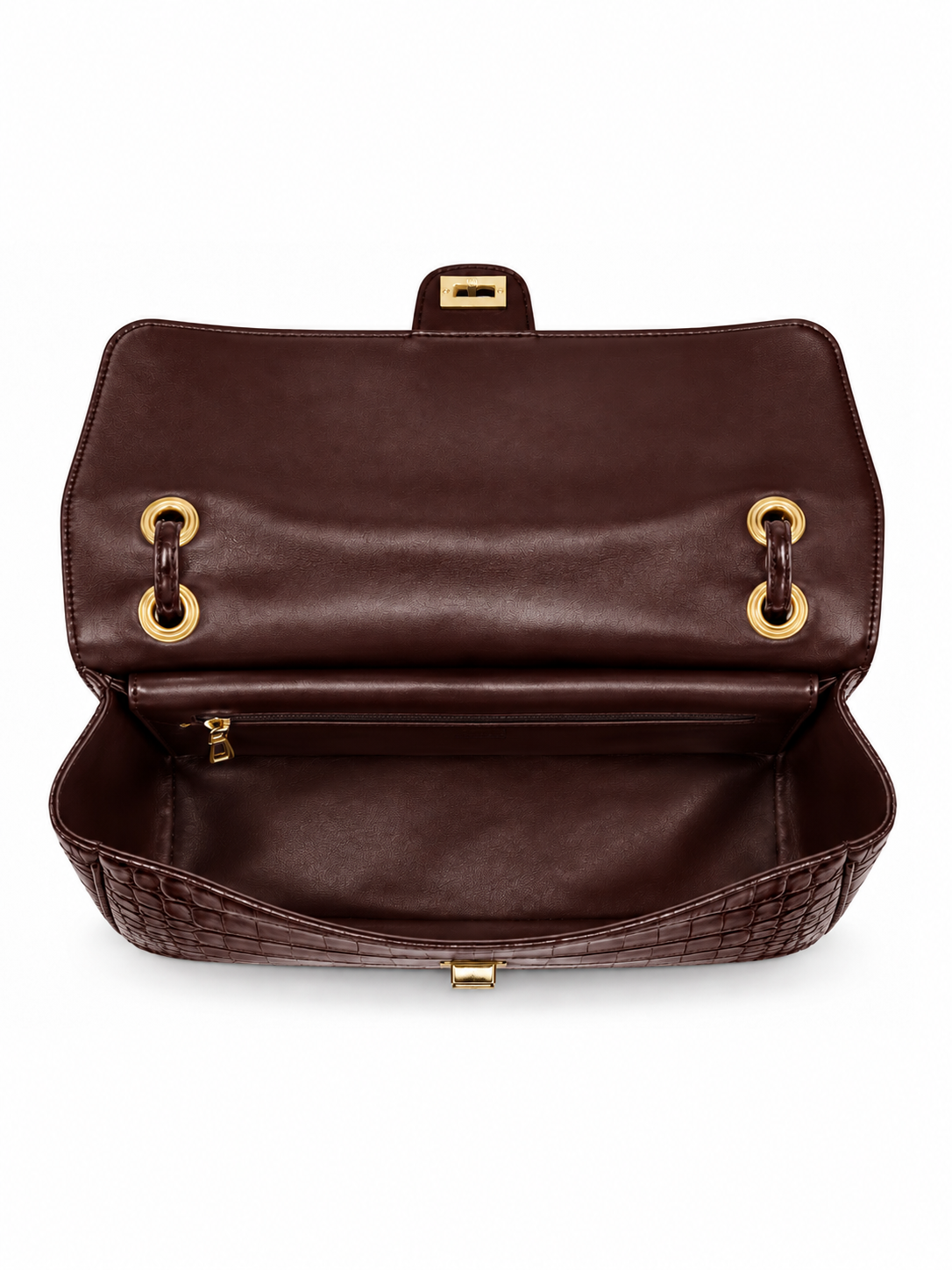 Bolso Helena Croco Café Mediana