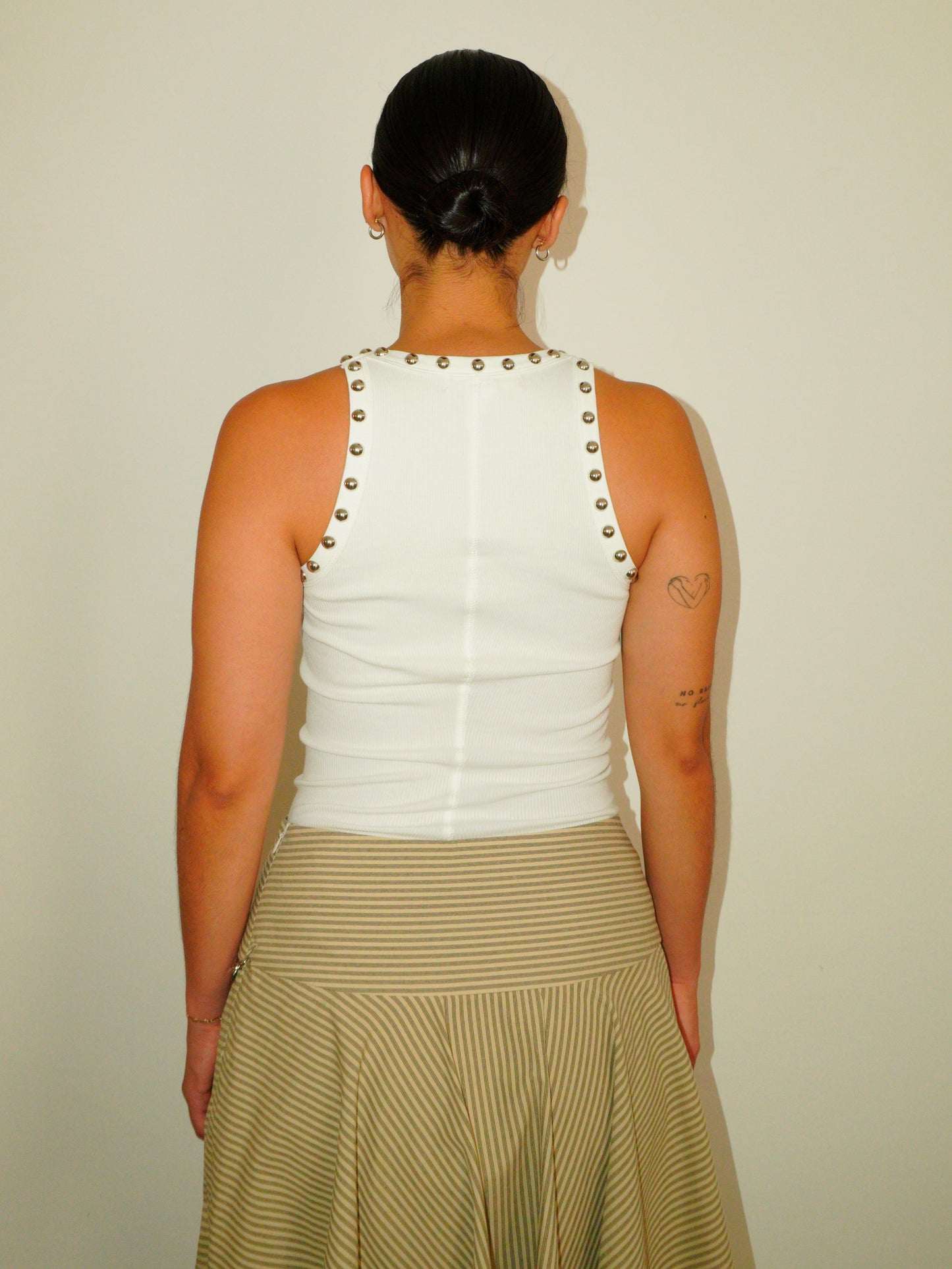 Tank Top Blanco Estoperoles