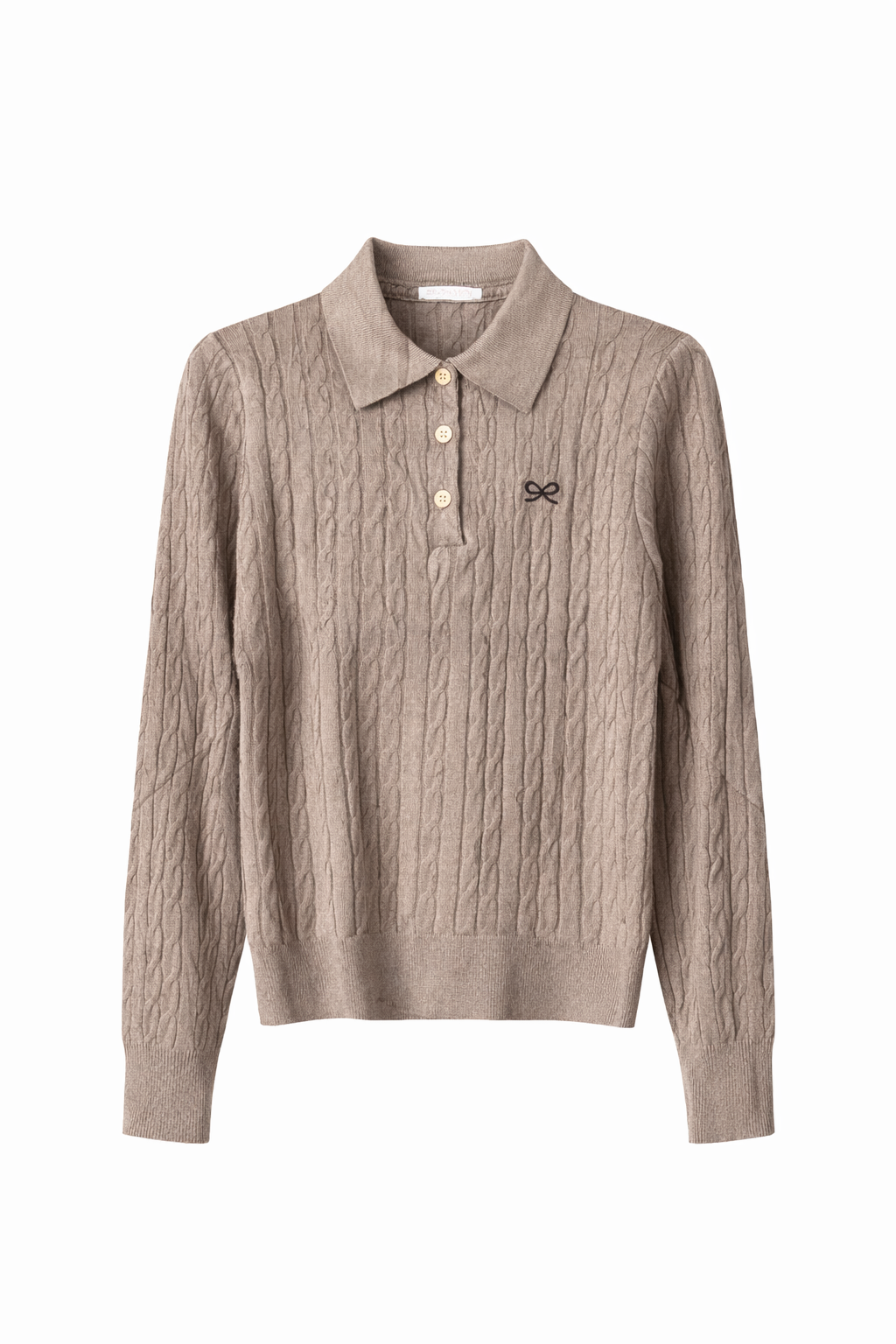 Suéter tipo Polo Taupe