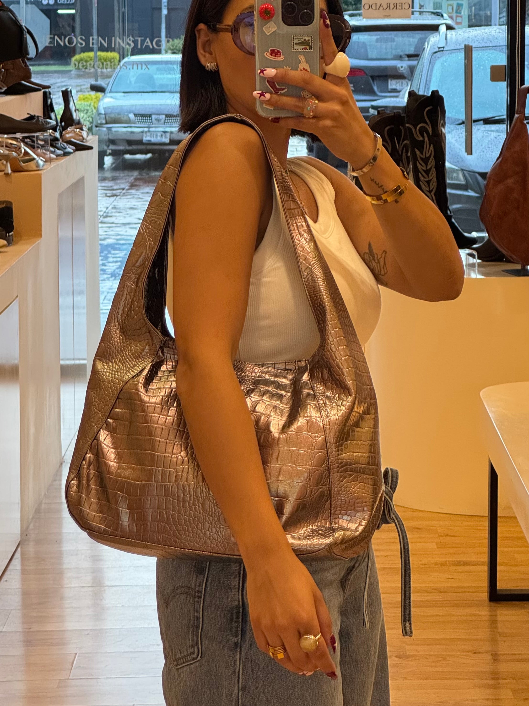 Bolso Diamond Inox